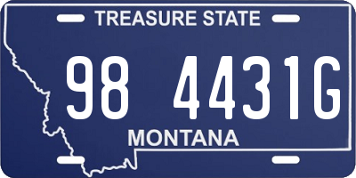 MT license plate 984431G