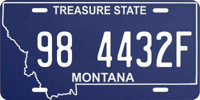 MT license plate 984432F