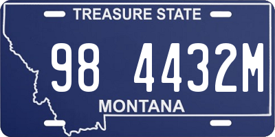 MT license plate 984432M