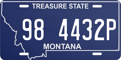 MT license plate 984432P