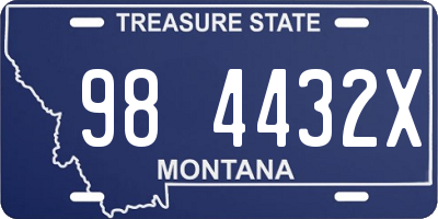 MT license plate 984432X