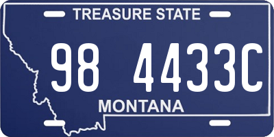 MT license plate 984433C