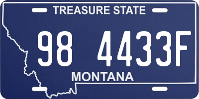 MT license plate 984433F