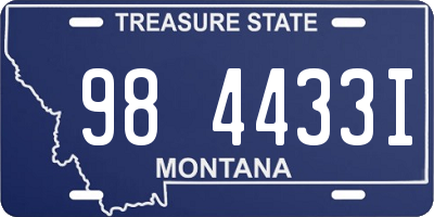 MT license plate 984433I