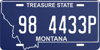 MT license plate 984433P