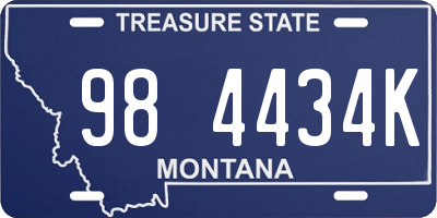 MT license plate 984434K