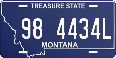 MT license plate 984434L