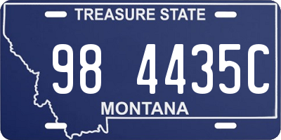 MT license plate 984435C