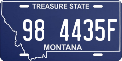 MT license plate 984435F