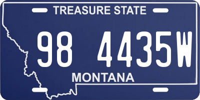 MT license plate 984435W