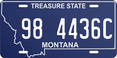 MT license plate 984436C