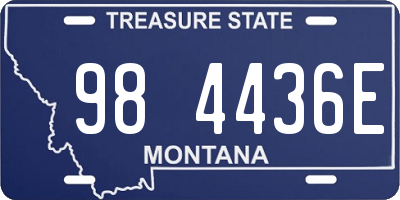 MT license plate 984436E