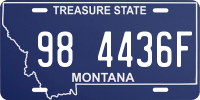 MT license plate 984436F