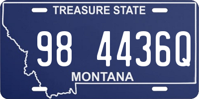 MT license plate 984436Q