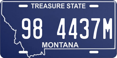 MT license plate 984437M