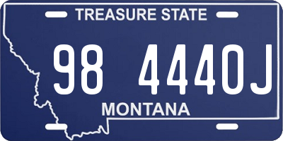 MT license plate 984440J