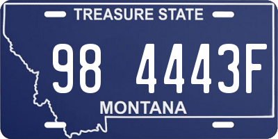 MT license plate 984443F