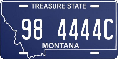 MT license plate 984444C