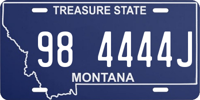 MT license plate 984444J