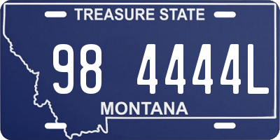 MT license plate 984444L