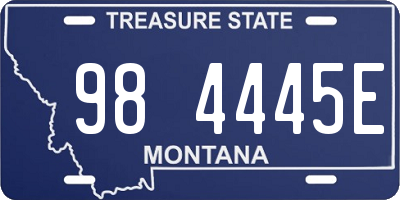 MT license plate 984445E