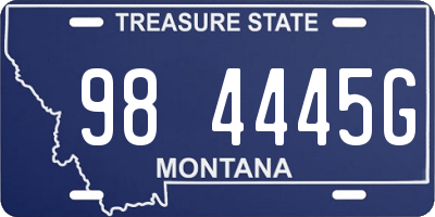 MT license plate 984445G