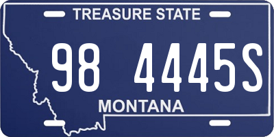 MT license plate 984445S
