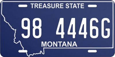 MT license plate 984446G