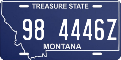 MT license plate 984446Z