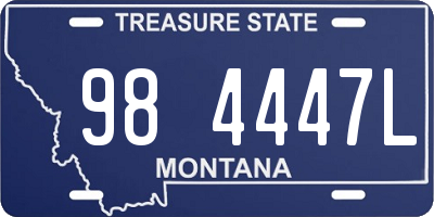 MT license plate 984447L