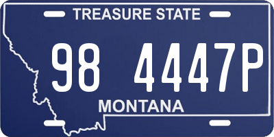 MT license plate 984447P