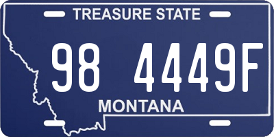 MT license plate 984449F