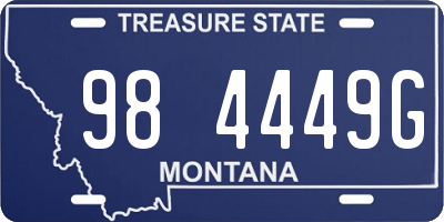 MT license plate 984449G