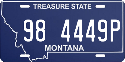 MT license plate 984449P