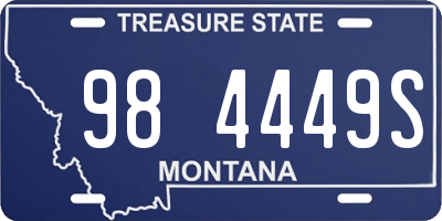 MT license plate 984449S