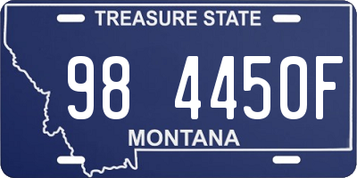 MT license plate 984450F