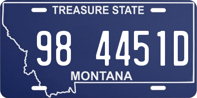 MT license plate 984451D