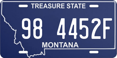 MT license plate 984452F