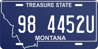 MT license plate 984452U