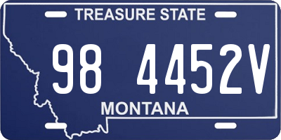 MT license plate 984452V