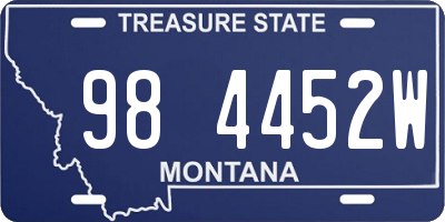 MT license plate 984452W