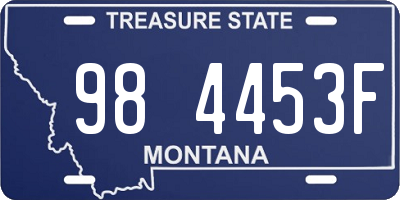 MT license plate 984453F