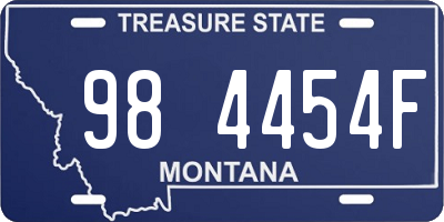 MT license plate 984454F