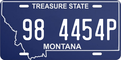 MT license plate 984454P