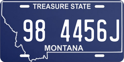 MT license plate 984456J