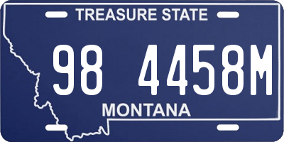 MT license plate 984458M