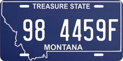 MT license plate 984459F