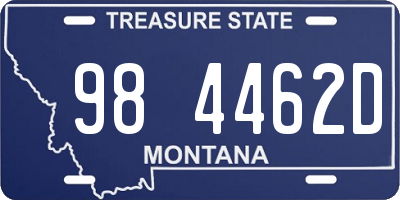 MT license plate 984462D