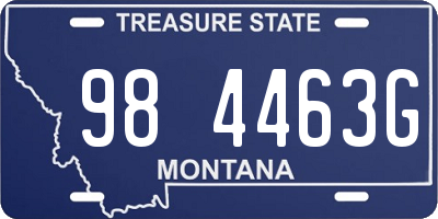 MT license plate 984463G