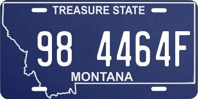 MT license plate 984464F
